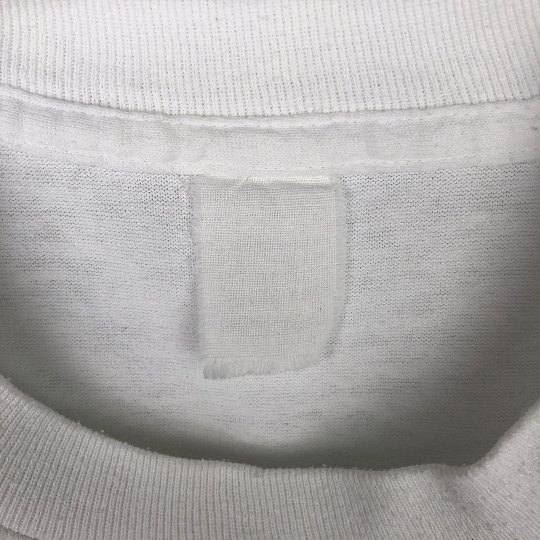 ~90'S SHOEBOX GREETINGS Message Print T-Shirt, Men's Size L (Equivalent), Vintage unclear white type Vintage Second Hand