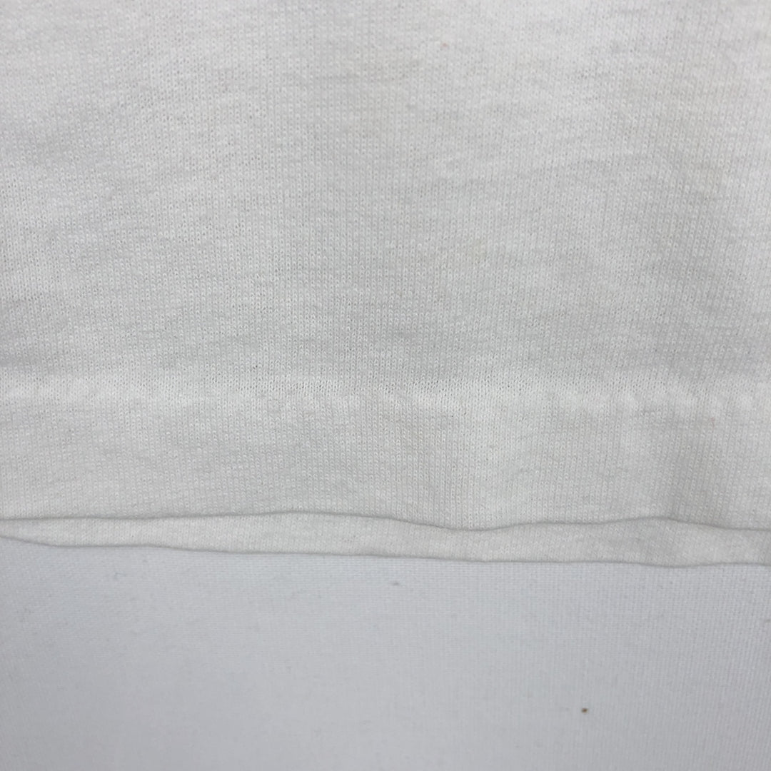 BASIC TEES Large Print Military Print T-Shirt, Made in USA, Men's Size L (Equivalent), Single Stitch cotton white type Vintage Second Hand