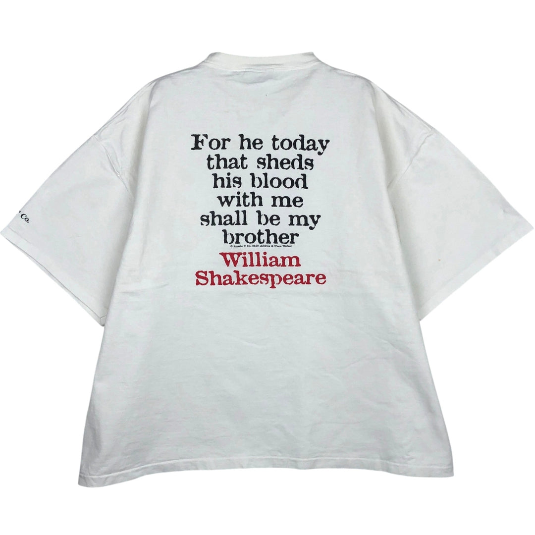 90'S The Aussie T Company Message Print T-Shirt, Made in USA, Men's XL equivalent, Vintage cotton white type Vintage Second Hand