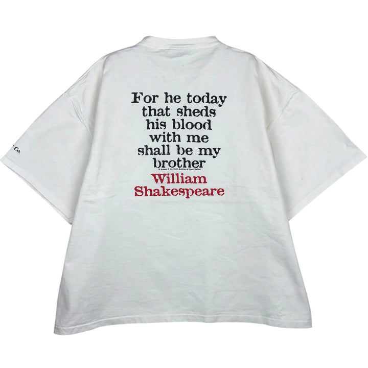 90'S The Aussie T Company Message Print T-Shirt, Made in USA, Men's XL equivalent, Vintage cotton white type Vintage Second Hand