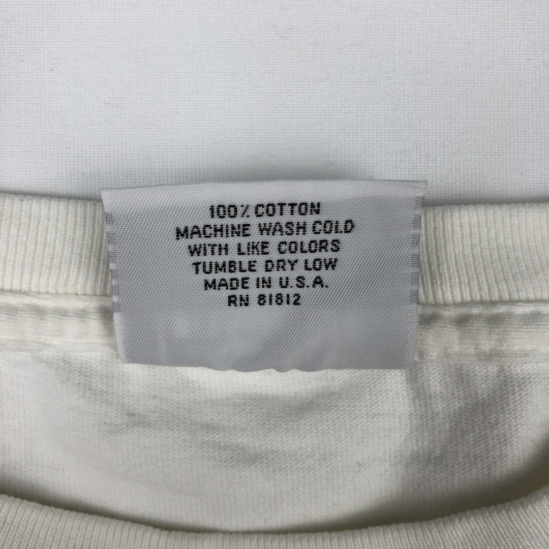 90'S The Aussie T Company Message Print T-Shirt, Made in USA, Men's XL equivalent, Vintage cotton white type Vintage Second Hand