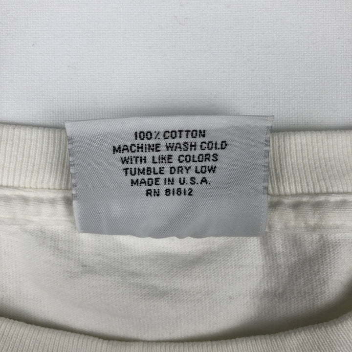 90'S The Aussie T Company Message Print T-Shirt, Made in USA, Men's XL equivalent, Vintage cotton white type Vintage Second Hand