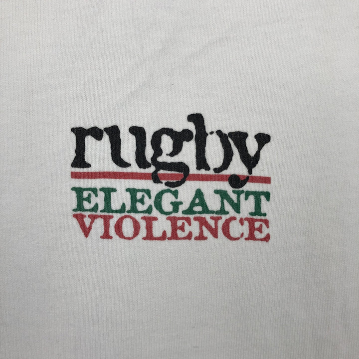 90'S The Aussie T Company Message Print T-Shirt, Made in USA, Men's XL equivalent, Vintage cotton white type Vintage Second Hand