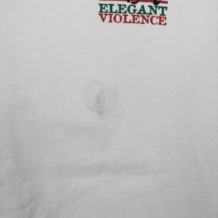 90'S The Aussie T Company Message Print T-Shirt, Made in USA, Men's XL equivalent, Vintage cotton white type Vintage Second Hand