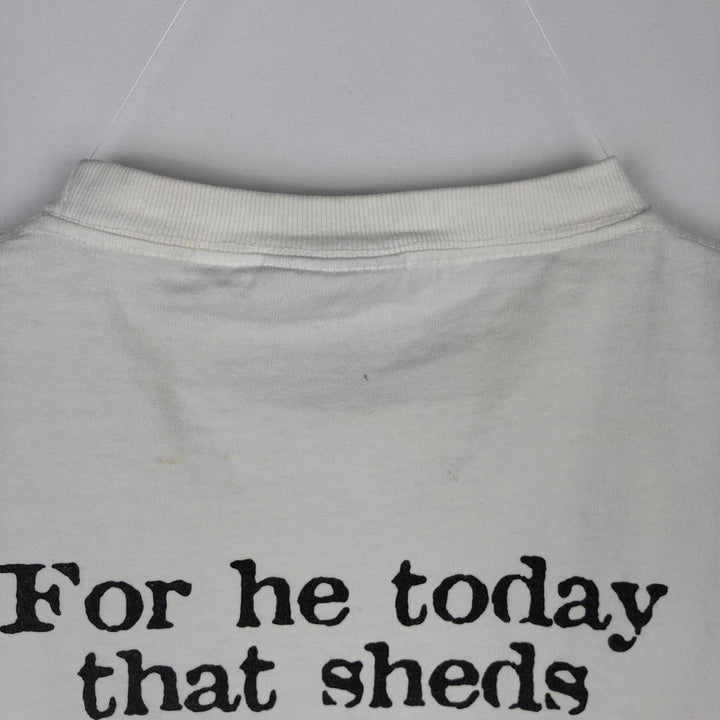 90'S The Aussie T Company Message Print T-Shirt, Made in USA, Men's XL equivalent, Vintage cotton white type Vintage Second Hand