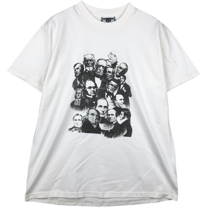90'S Lee T-shirt, Made in USA, Men's Size L (approx.), Vintage cotton white type Vintage Second Hand
