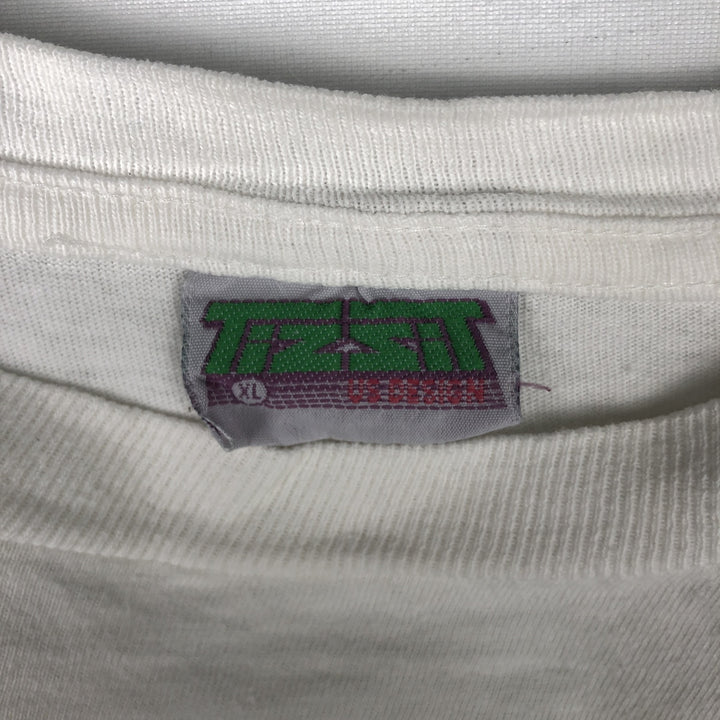 90'S TIZZIT AMSTERDAM erotic print t-shirt, men's size XL equivalent, vintage. cotton white type Vintage Second Hand