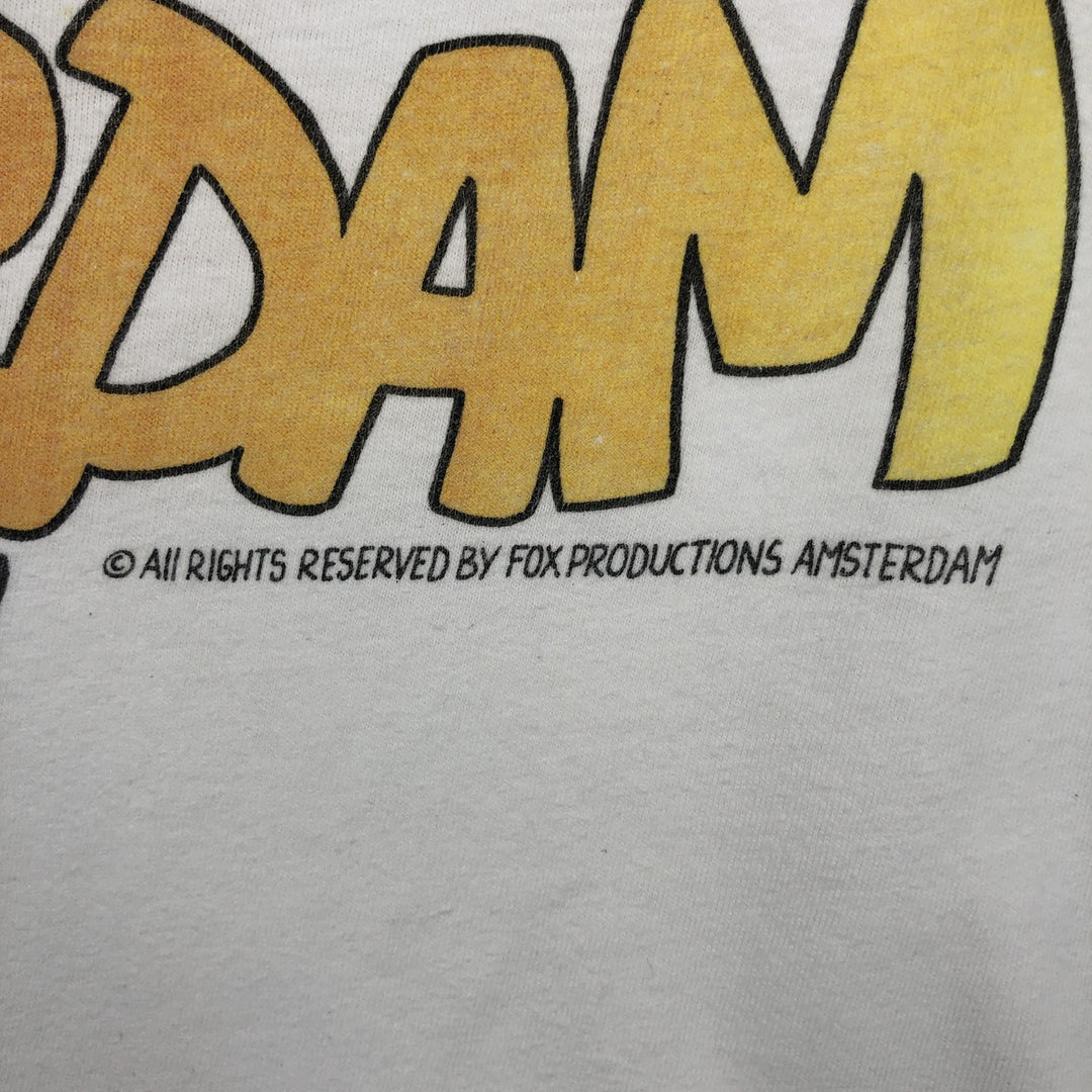 90'S TIZZIT AMSTERDAM erotic print t-shirt, men's size XL equivalent, vintage. cotton white type Vintage Second Hand