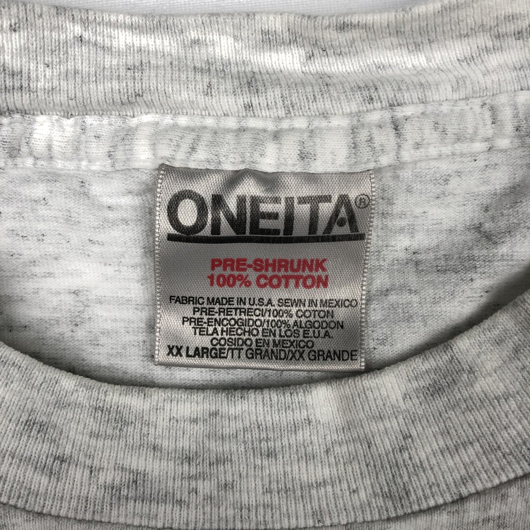 90'S ONEITA Peggy Murray Art T-Shirt, Made in USA, Men's XXL equivalent, Vintage cotton gray type Vintage Second Hand