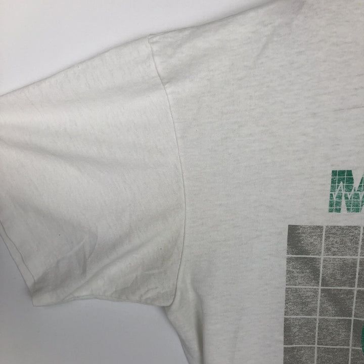 90'S HUMEUR DESIGN MEDISYS Advertising T-shirt, Men's XL equivalent, Vintage unclear white type Vintage Second Hand