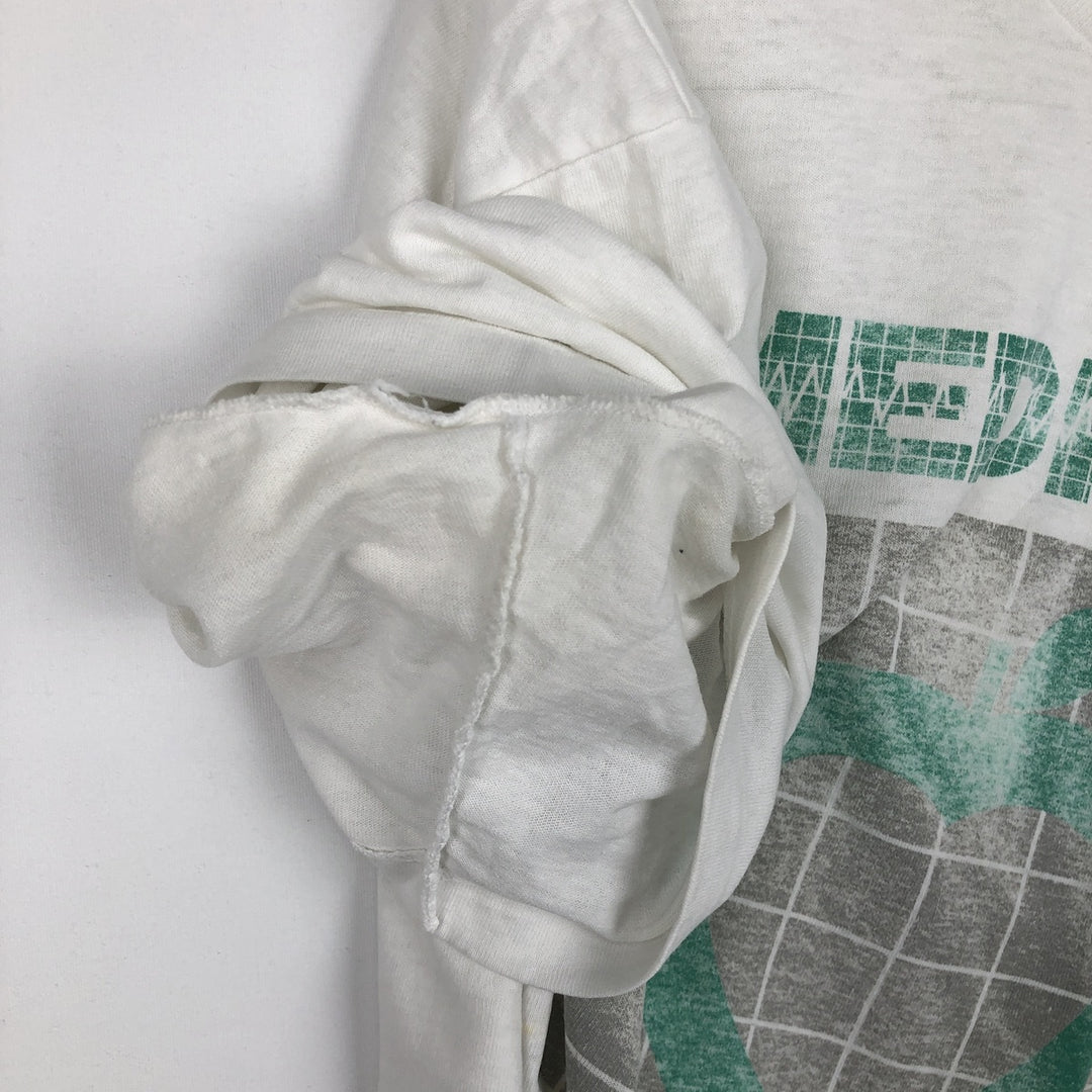 90'S HUMEUR DESIGN MEDISYS Advertising T-shirt, Men's XL equivalent, Vintage unclear white type Vintage Second Hand