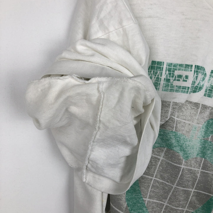 90'S HUMEUR DESIGN MEDISYS Advertising T-shirt, Men's XL equivalent, Vintage unclear white type Vintage Second Hand