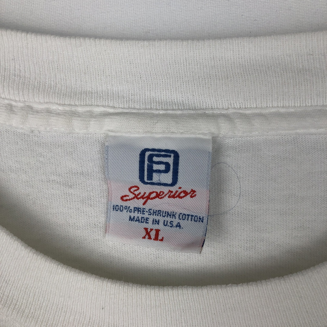 1990'S SUPERIOR NITTO KOHKI USA INC. Advertising T-shirt, Made in USA, Men's XL equivalent, Vintage. cotton white type Vintage Second Hand