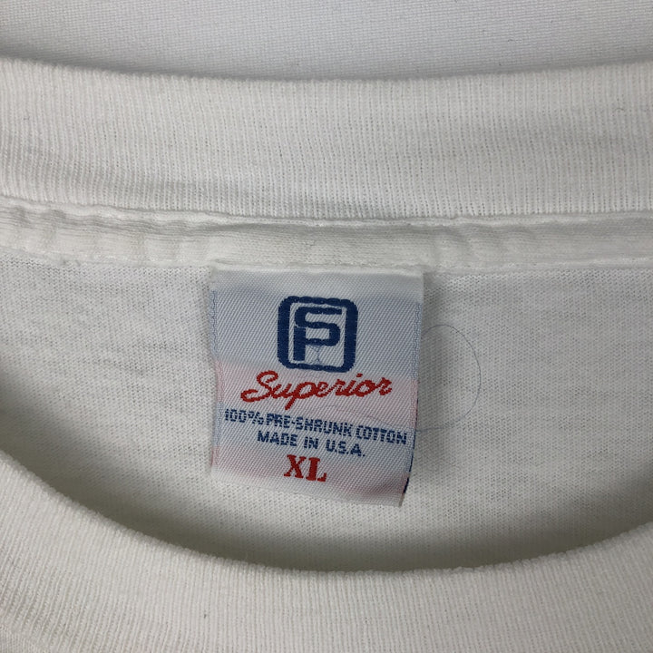 1990'S SUPERIOR NITTO KOHKI USA INC. Advertising T-shirt, Made in USA, Men's XL equivalent, Vintage. cotton white type Vintage Second Hand