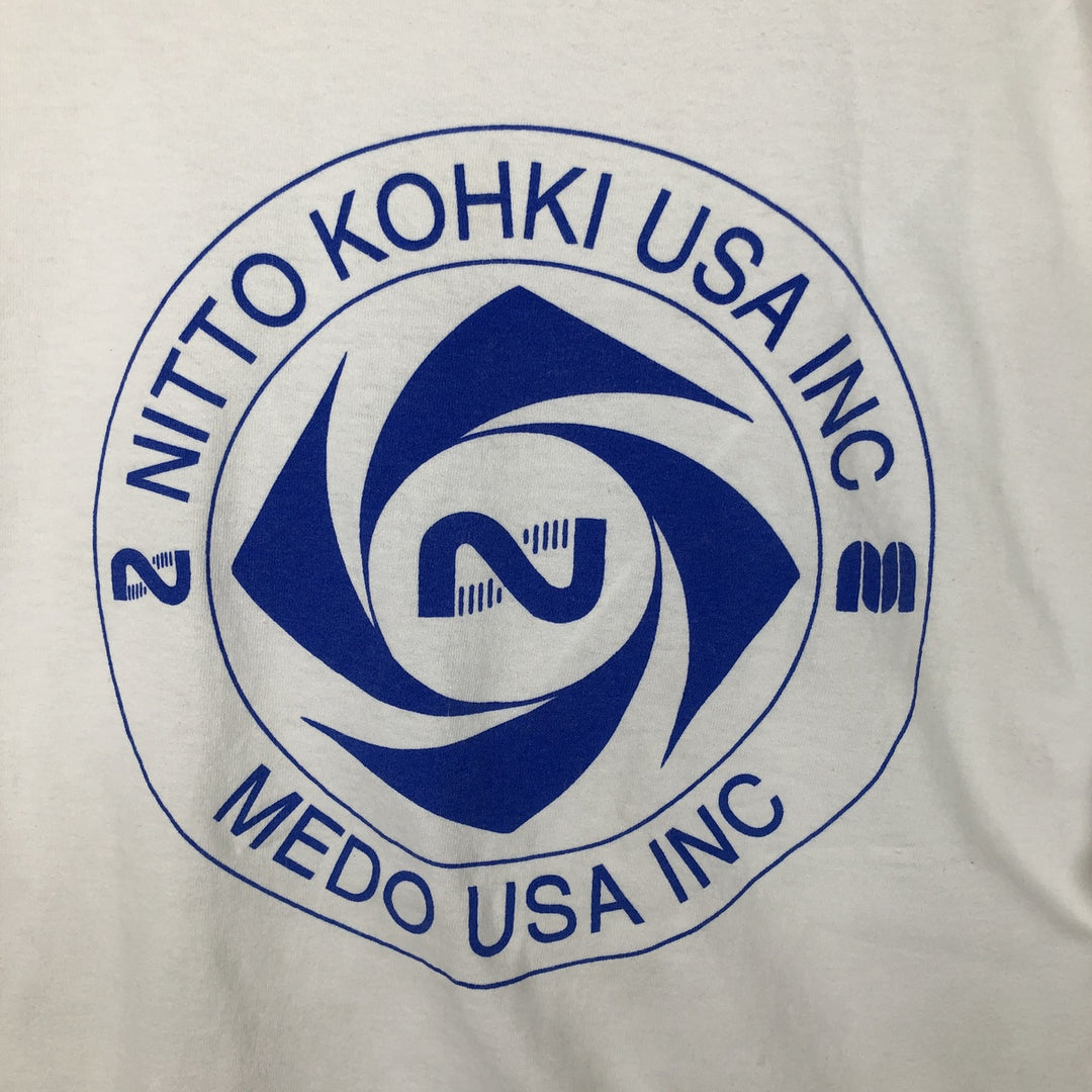 1990'S SUPERIOR NITTO KOHKI USA INC. Advertising T-shirt, Made in USA, Men's XL equivalent, Vintage. cotton white type Vintage Second Hand