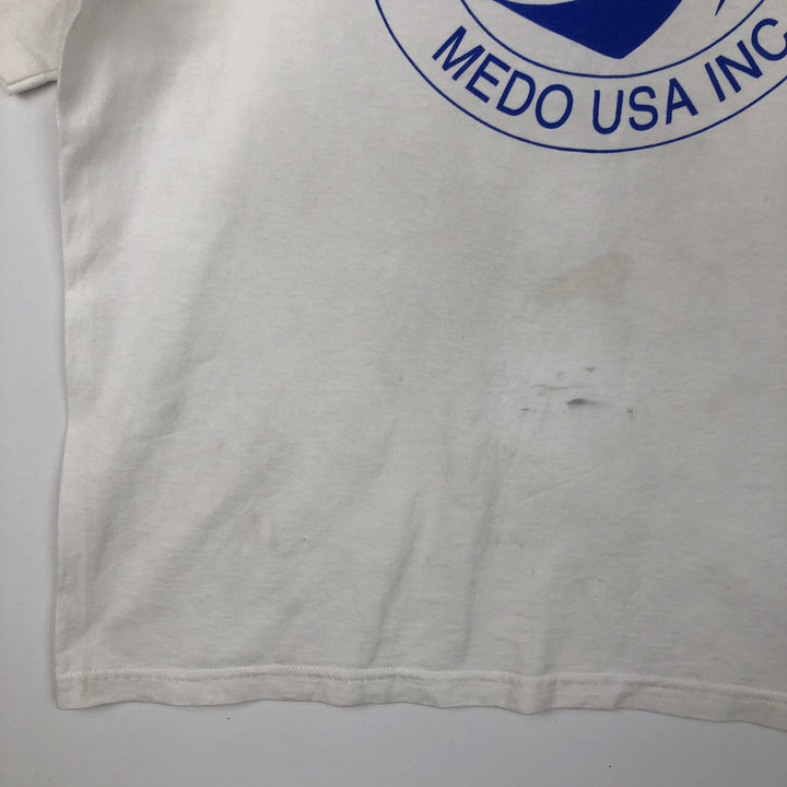 1990'S SUPERIOR NITTO KOHKI USA INC. Advertising T-shirt, Made in USA, Men's XL equivalent, Vintage. cotton white type Vintage Second Hand