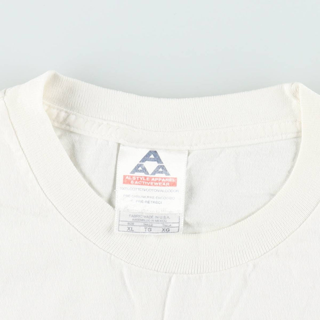 2000'S ALSTYLE Hussong's Cantina parody advertising T-shirt, men's size XL equivalent. cotton white type Vintage Second Hand