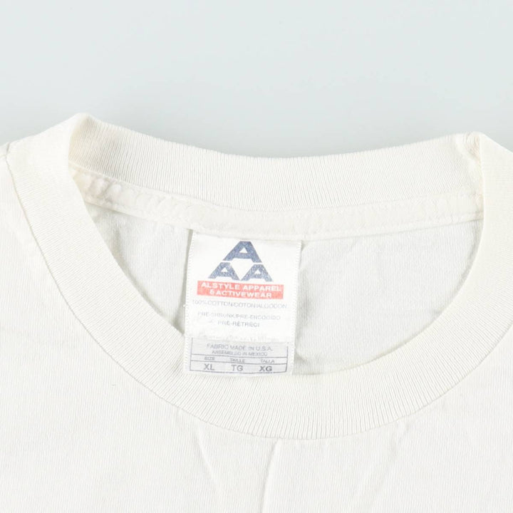 2000'S ALSTYLE Hussong's Cantina parody advertising T-shirt, men's size XL equivalent. cotton white type Vintage Second Hand