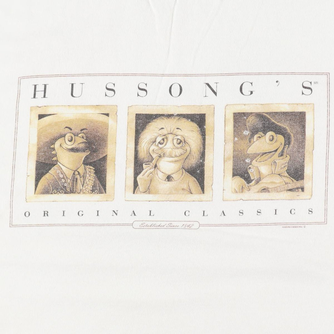 2000'S ALSTYLE Hussong's Cantina parody advertising T-shirt, men's size XL equivalent. cotton white type Vintage Second Hand
