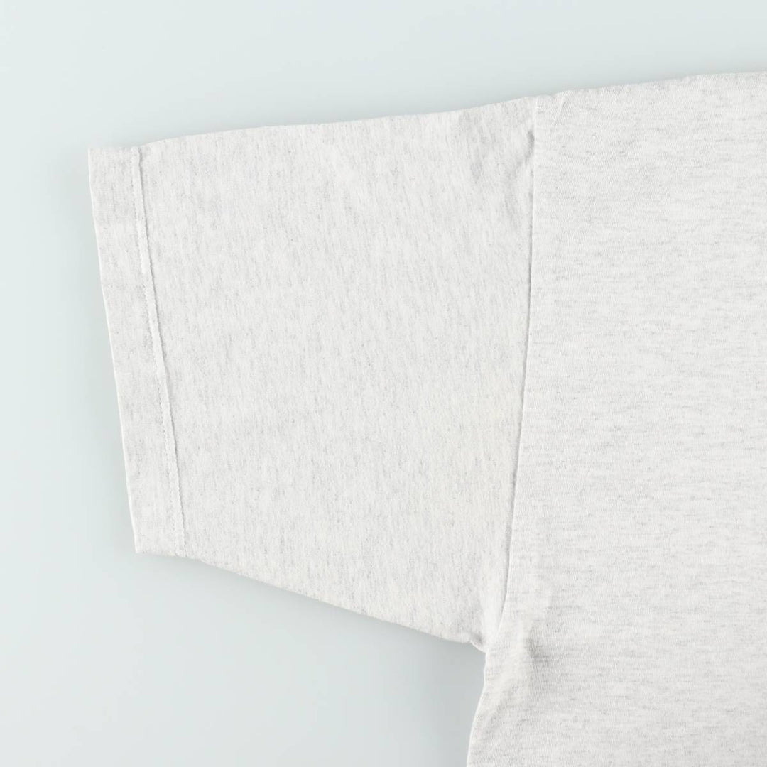 Bigger Catch Message Print T-Shirt, Made in USA, Men's Size XL (approx.) cotton gray type Vintage Second Hand