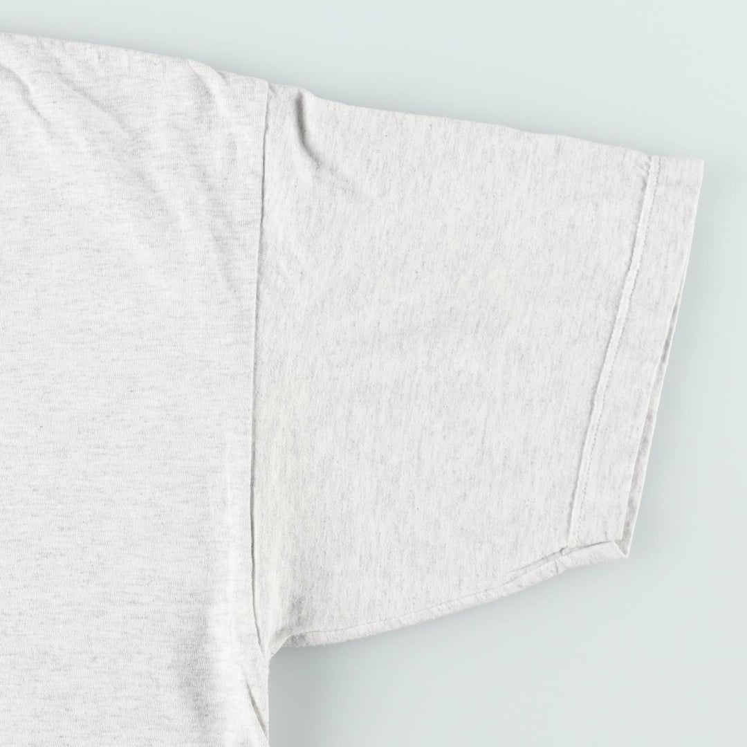 Bigger Catch Message Print T-Shirt, Made in USA, Men's Size XL (approx.) cotton gray type Vintage Second Hand