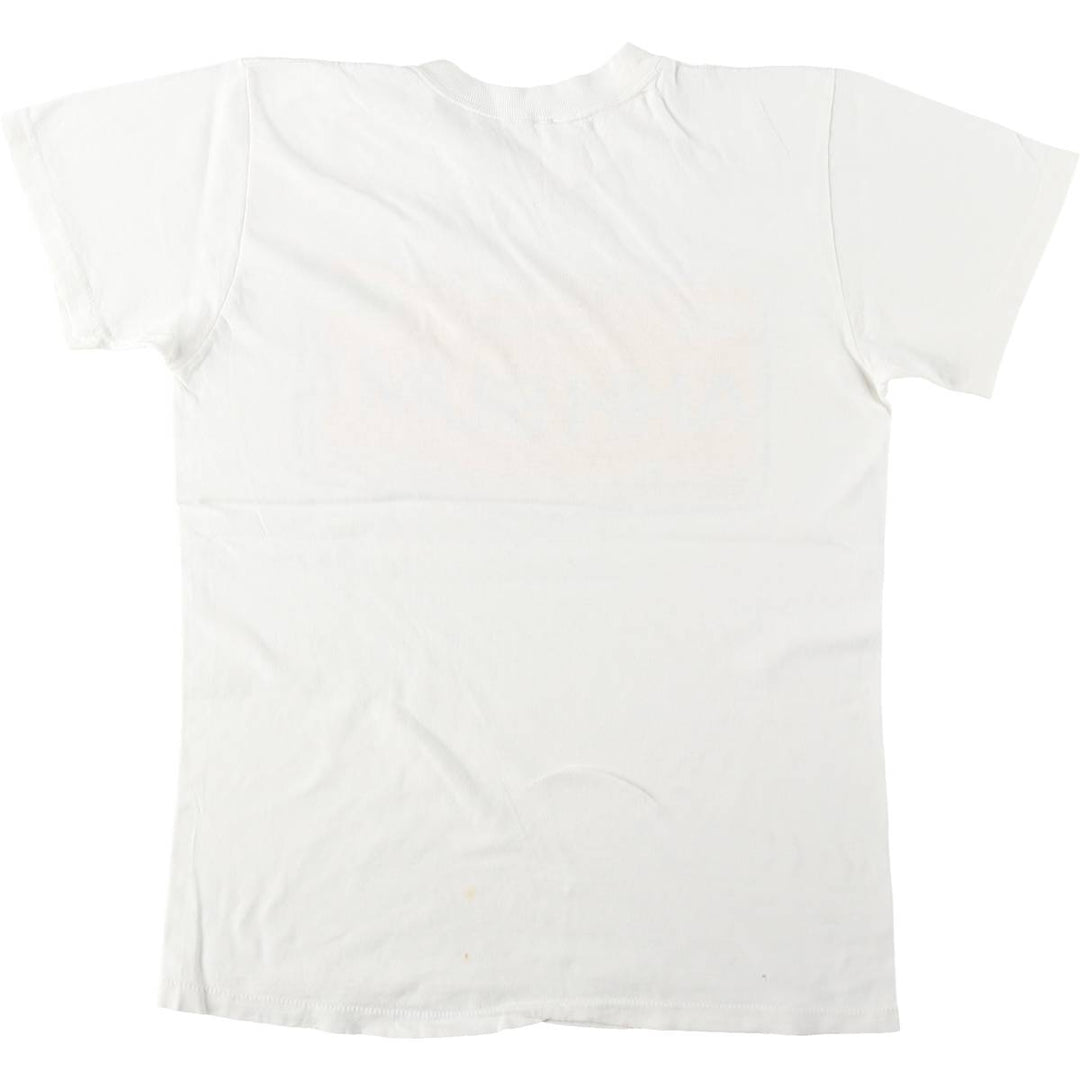 ~90'S parody print T-shirt, men's size S equivalent, vintage. unclear white type Vintage Second Hand