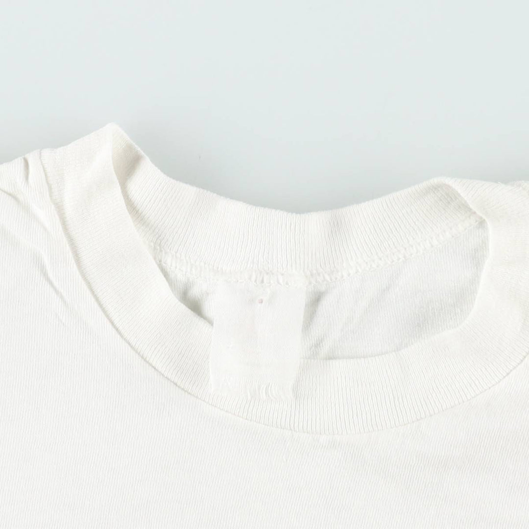 ~90'S parody print T-shirt, men's size S equivalent, vintage. unclear white type Vintage Second Hand