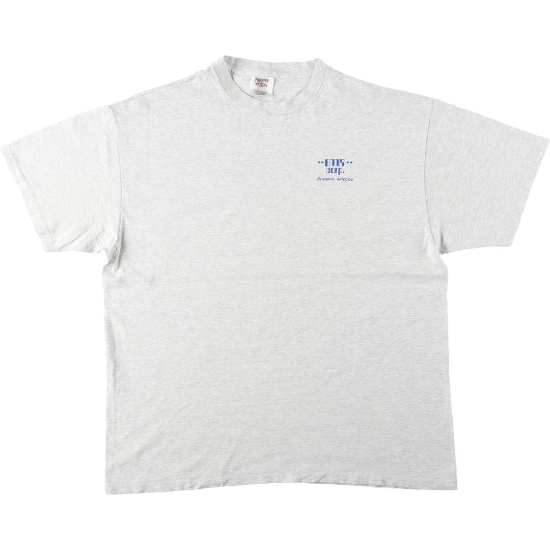 90'S ONEITA PowerPro EMR Corp. Advertising T-Shirt, Men's XXL equivalent, Vintage cotton gray type Vintage Second Hand