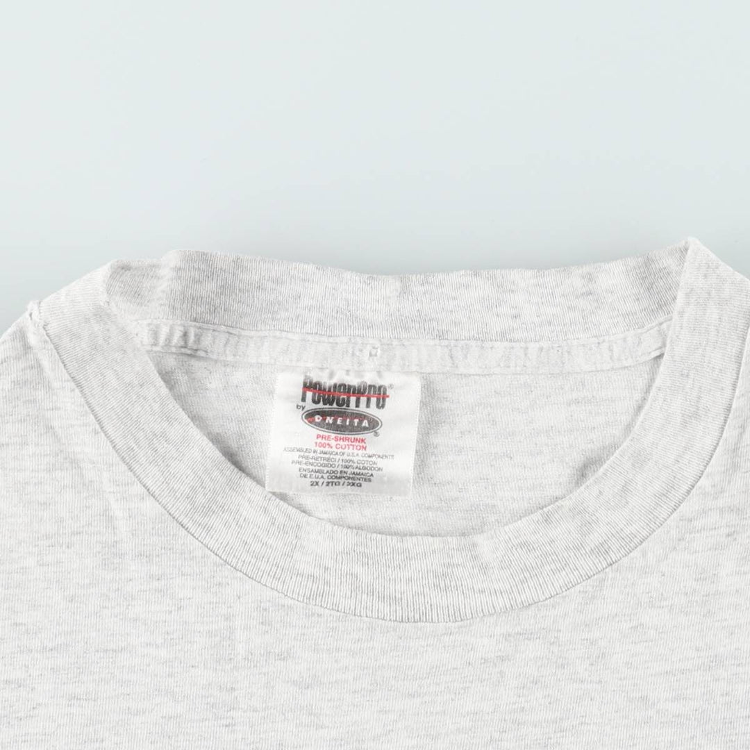 90'S ONEITA PowerPro EMR Corp. Advertising T-Shirt, Men's XXL equivalent, Vintage cotton gray type Vintage Second Hand