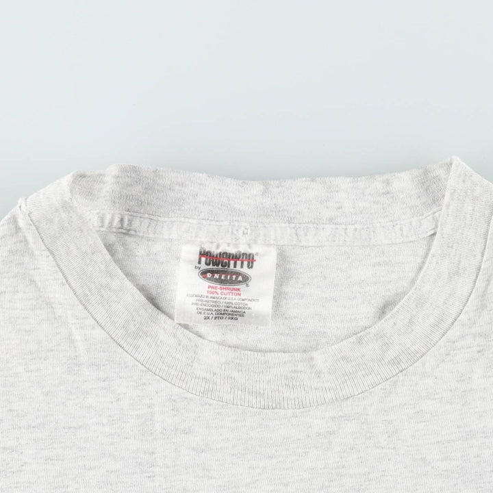 90'S ONEITA PowerPro EMR Corp. Advertising T-Shirt, Men's XXL equivalent, Vintage cotton gray type Vintage Second Hand