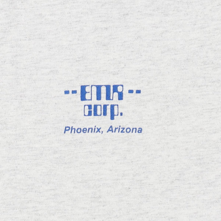 90'S ONEITA PowerPro EMR Corp. Advertising T-Shirt, Men's XXL equivalent, Vintage cotton gray type Vintage Second Hand