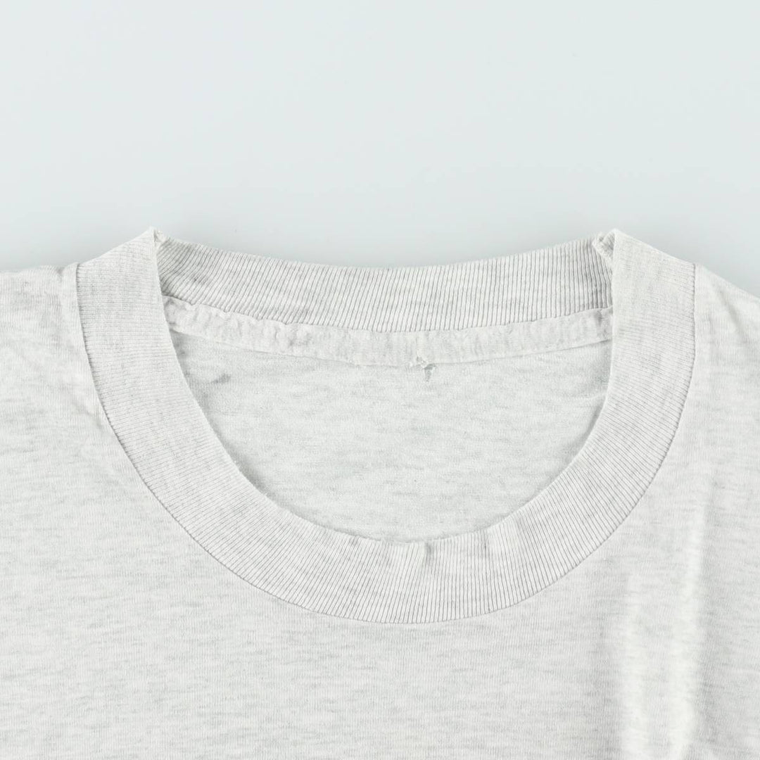 Message printed T-shirt for men (XL size) unclear gray type Vintage Second Hand