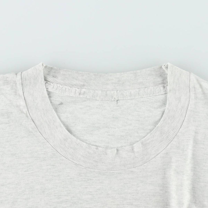 Message printed T-shirt for men (XL size) unclear gray type Vintage Second Hand