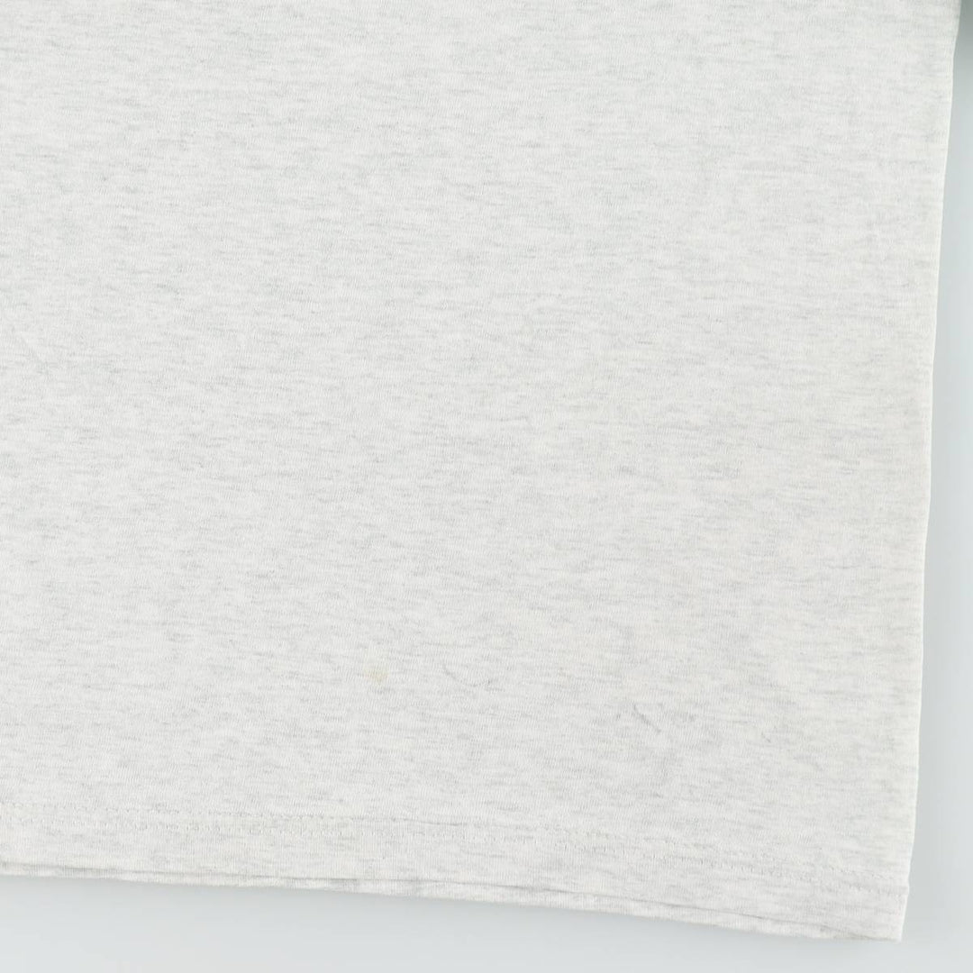 Message printed T-shirt for men (XL size) unclear gray type Vintage Second Hand