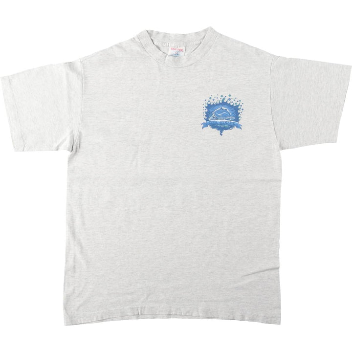 90'S SOF TEE 17th Street Surf Shop Surf Print T-Shirt, Made in USA, Men's Size L (Equivalent), Vintage cotton gray type Vintage Second Hand