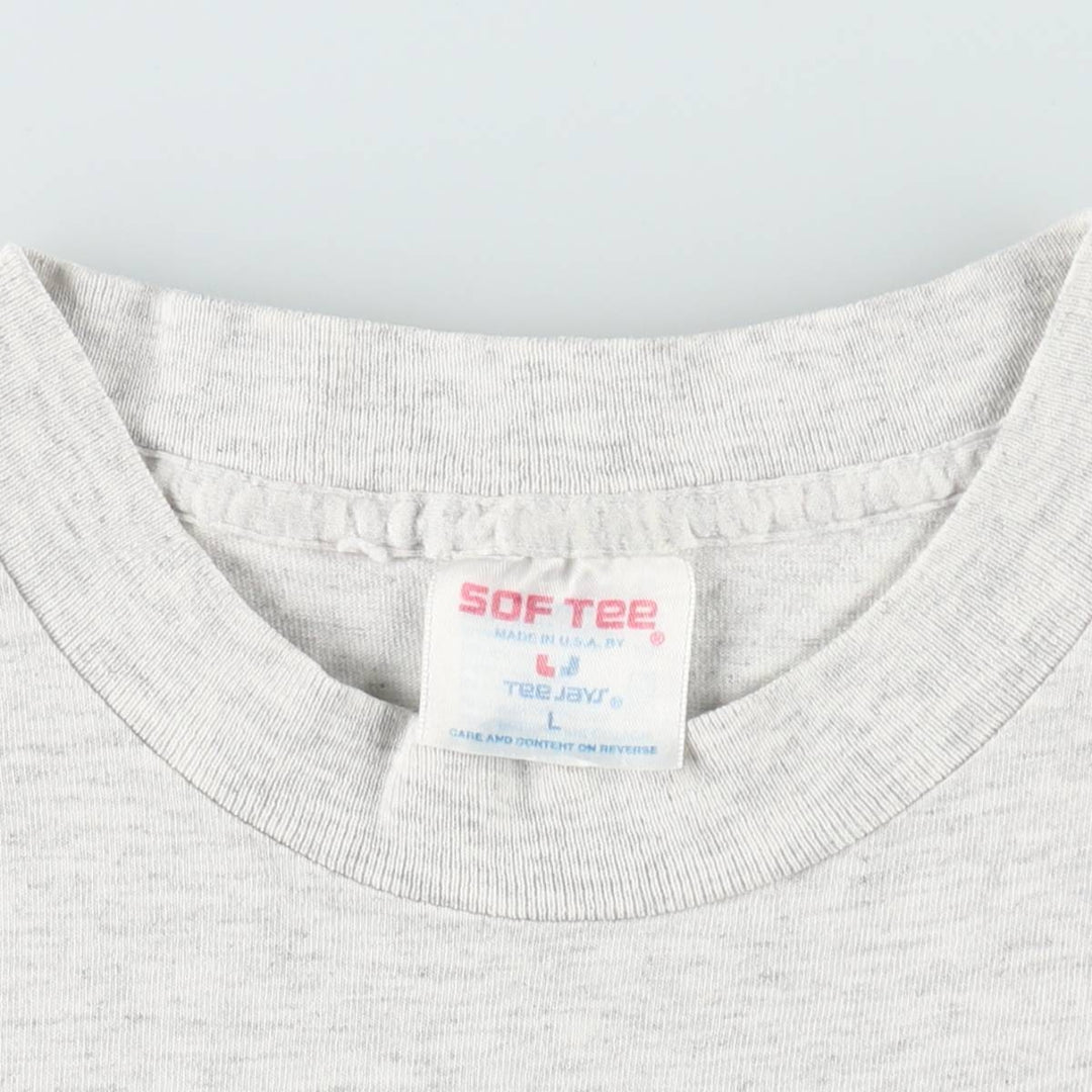 90'S SOF TEE 17th Street Surf Shop Surf Print T-Shirt, Made in USA, Men's Size L (Equivalent), Vintage cotton gray type Vintage Second Hand