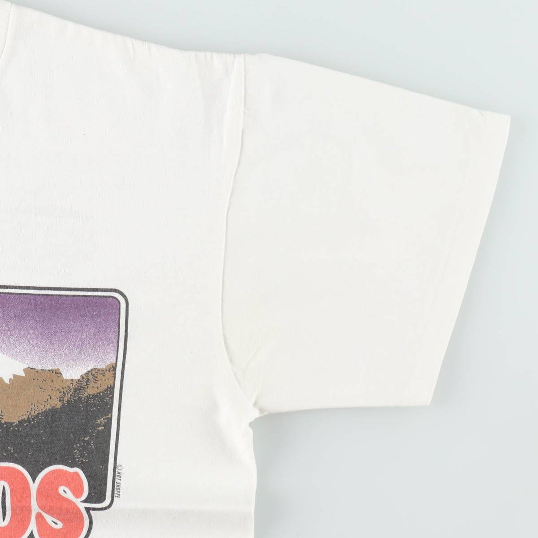 90'S ONEITA Advertising Print T-Shirt, Made in USA, Men's Size L (Equivalent), Vintage cotton white type Vintage Second Hand