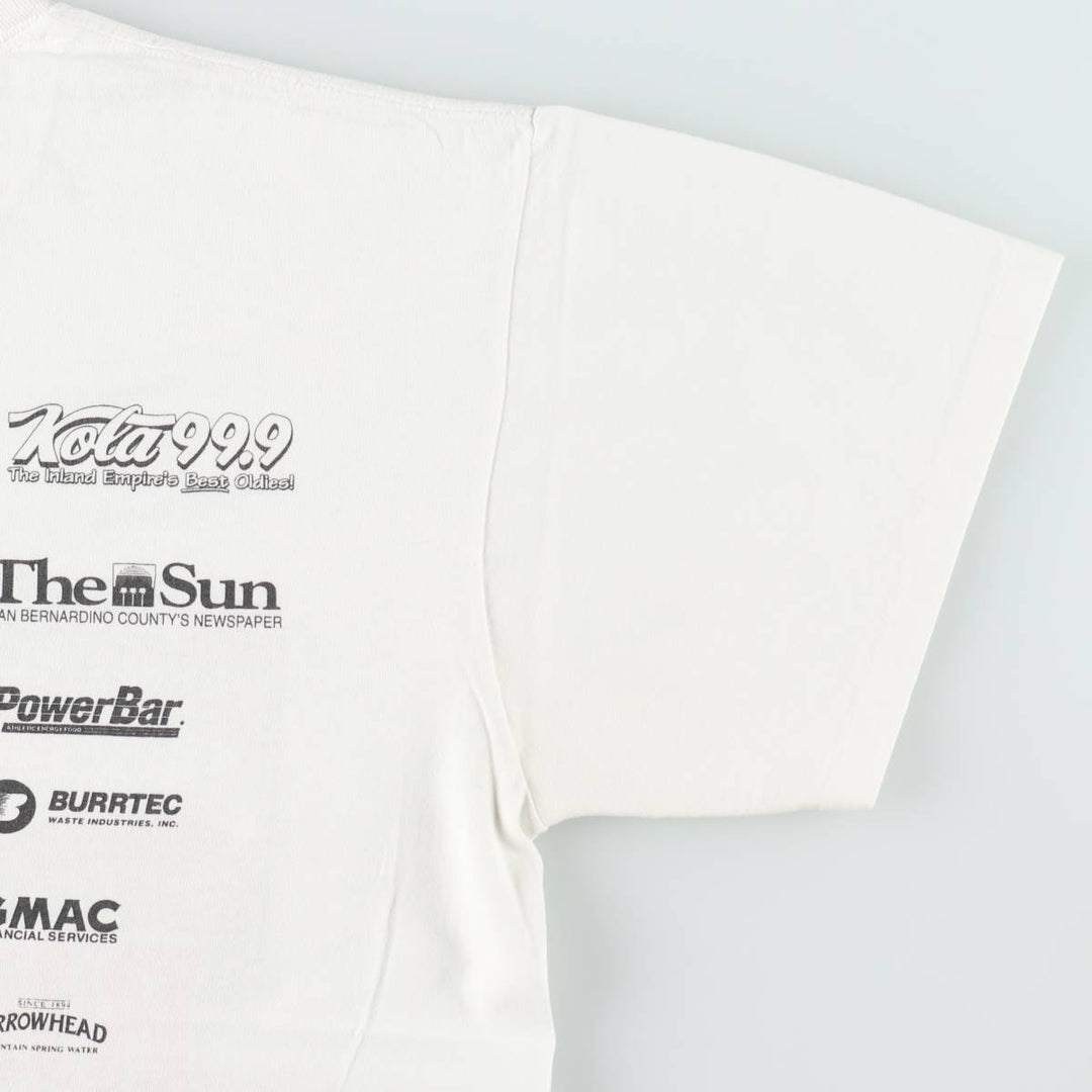 90'S ONEITA Advertising Print T-Shirt, Made in USA, Men's Size L (Equivalent), Vintage cotton white type Vintage Second Hand