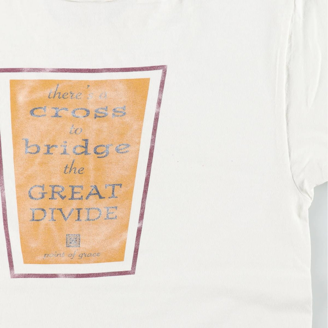 90'S Fruit of the Loom Point of Grace Band T-shirt, Made in USA, Men's Size L (approx.), Vintage cotton white type Vintage Second Hand