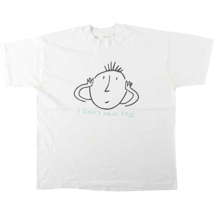 90'S Vintage Printed T-Shirt, Men's XL unclear white type Vintage Second Hand