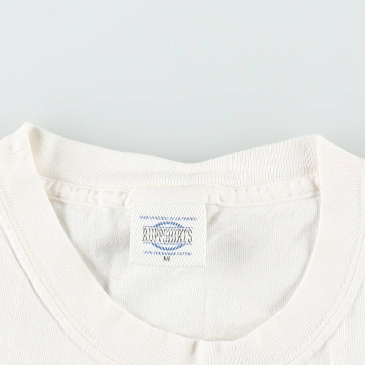 2000'S RUPPSHIRTS College T-shirt, Men's Size M (approx.) cotton white type Vintage Second Hand