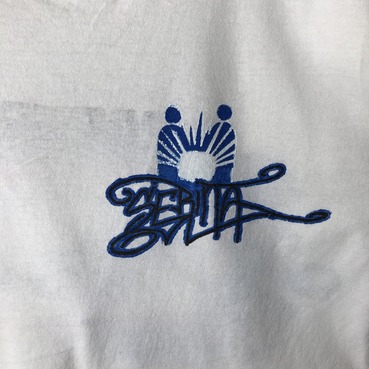 Vintage 90'S Hanes printed T-shirt, men's XL size cotton white type Vintage Second Hand