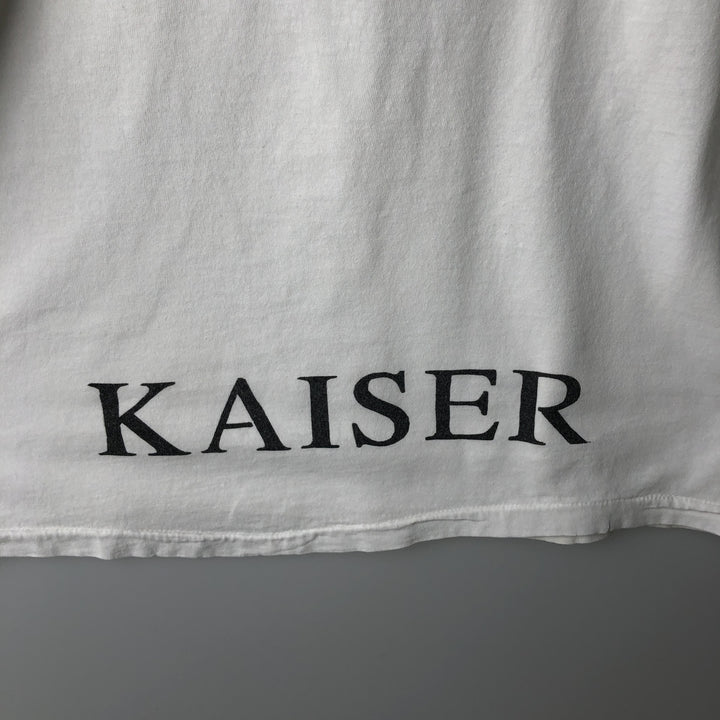 Vintage 90'S Hanes printed T-shirt, men's XL size cotton white type Vintage Second Hand