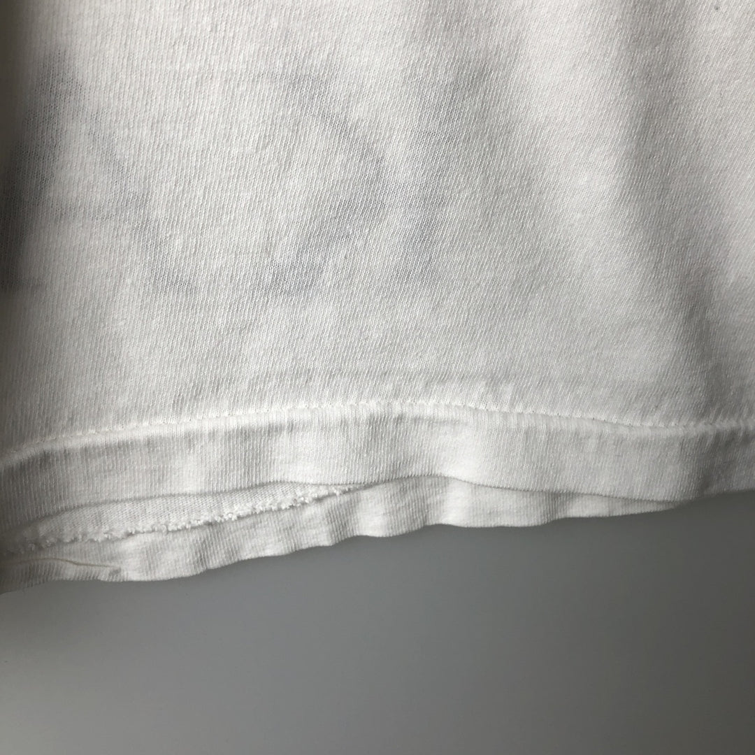 Vintage 90'S Hanes printed T-shirt, men's XL size cotton white type Vintage Second Hand