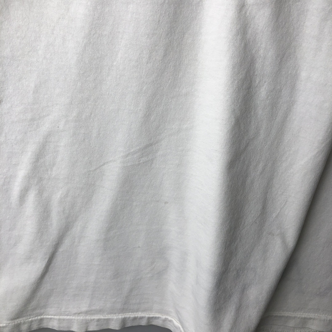 Vintage 90'S Hanes printed T-shirt, men's XL size cotton white type Vintage Second Hand
