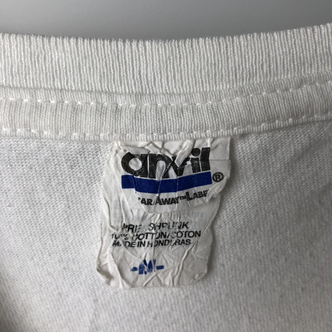 Anvil (Who's this?) Printed T-shirt, Men's Size M cotton white type Vintage Second Hand