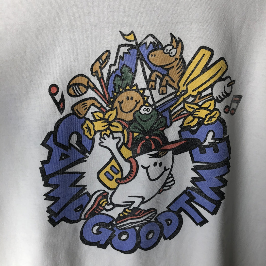 KING Ts Printed T-Shirt, Men's XL (approx.), Vintage cotton white type Vintage Second Hand