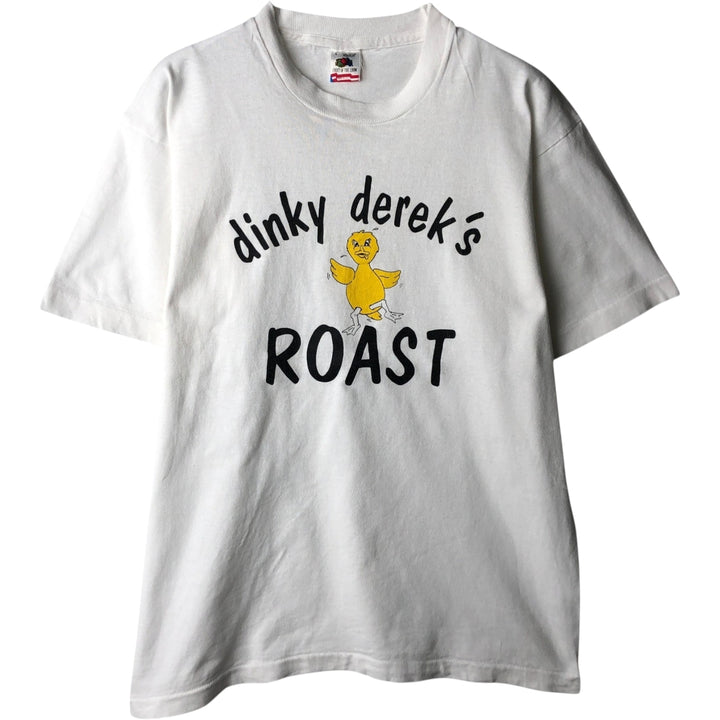 90'S Fruit of the Loom printed T-shirt, made in the USA, men's size L, vintage cotton white type Vintage Second Hand