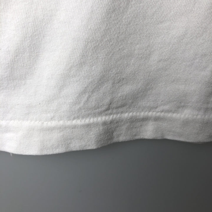 90'S Fruit of the Loom printed T-shirt, made in the USA, men's size L, vintage cotton white type Vintage Second Hand