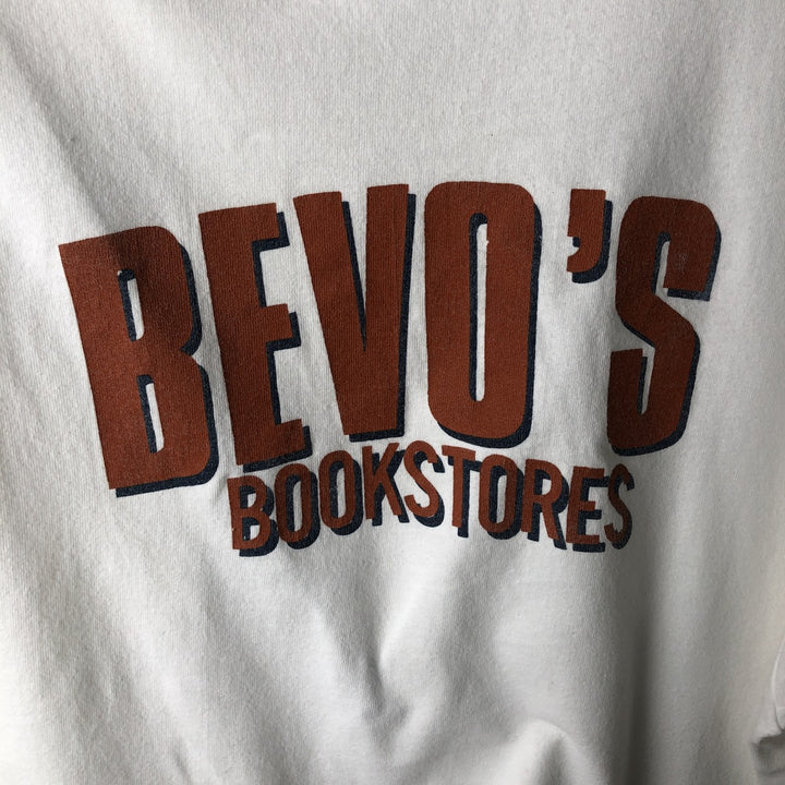1980'S Hanes BEEFY-T Blue Tag Advertising T-Shirt, Made in USA, Men's XL equivalent, Vintage cotton white type Vintage Second Hand